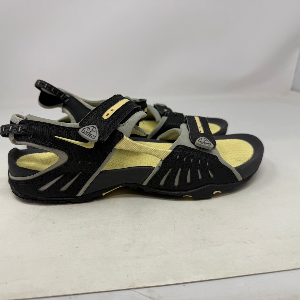 Nike Sandals Womens 9 ACG 312840-071 Black Yellow All Conditions Gear EUC